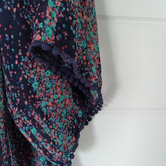 🦋3/40 MUDD Button up Sheer Bobble Edge Top (L) - Picture 4 of 6